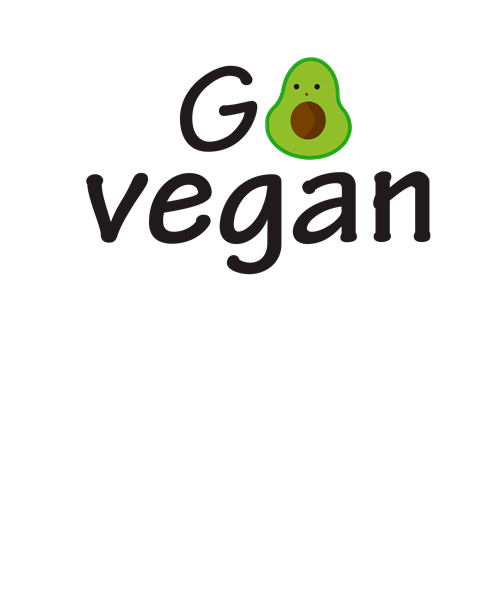 Go Vegan avocado t-shirt design